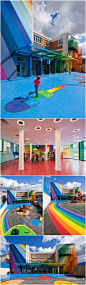 筑龙网建筑师圈：巴黎18th幼儿园,艳丽的色彩,活跃你的细胞