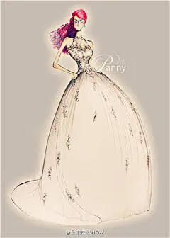 aladd设计量贩铺--小倩panny的绝美手绘婚纱作品 |转