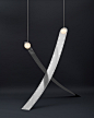 米兰国际家具展灯饰作品：LAURENT 11 + MILE / Lambert & Fils : 创意灯饰，极简设计。