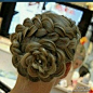 花朵型的#新娘发型#