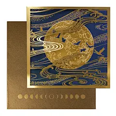 中式吉祥贺卡满月烫金定制高端byears祥云商务可新年白夜仙鹤-tmall.com天猫
