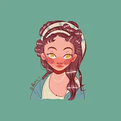 欧美风的名画转插画，名画里美丽的女孩儿们.（投稿作者: @围巾儿-）#遇见艺术##cos名画挑战# ​​​​