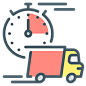 Express delivery free icon，快递服务，交付，派送，配送，运输，时间，物流，包裹