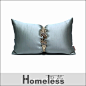 Homeless布艺|家居样板房软装|靠包靠垫抱枕|银色金属装饰腰枕-淘宝网