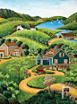 1000 Pieces -- "To The Barns" -- Art by Art Poulin; Puzzle by Buffalo Games; Completed size: 27" x 20"; Purchased at Deseret Industries for $1.50 on 14 Nov 2014 and Completed on 16 Nov 2014; Pieces Missing: 1