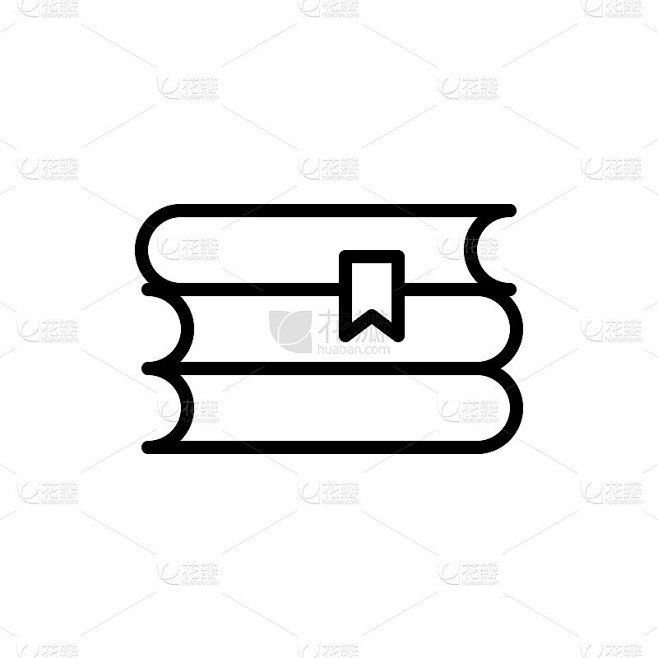 书籍图标，阅读图标矢量插图