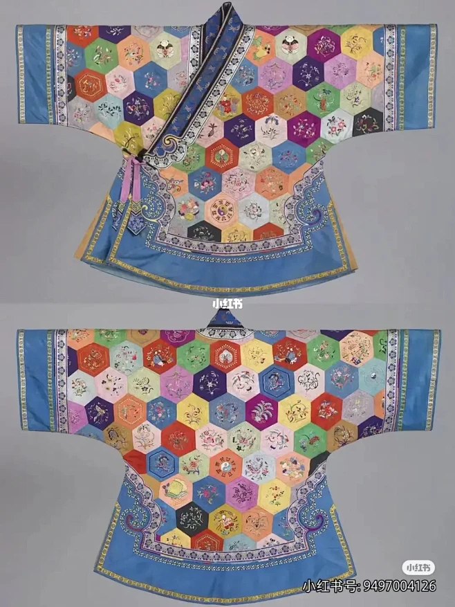 这是正儿八经的拼布百家衣，也叫百衲衣。图片出处看最后一张图。 @国风课堂-花瓣网