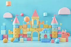 积木兼容块城堡搭建