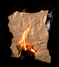 其中包括图片：Burning Piece of Crumpled Paper Stock Photo - Image of blank, flame: 144425418