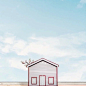 孤独的小房子 Tiny Lonely Houses Photography Sejkko - 灵感日报 : 来自葡萄牙的摄影师Sejkko专门用相机寻找这些貌似被遗弃的小房子，画面以蓝天白云为背景，小房子为中心，偶尔会有电线杆，椰子树，烟囱等作为配景。每一张中的小房子看上去是那样孤单，但当把他们放到一起时，却显得格外可爱，仿佛一个小房子的幼儿园~