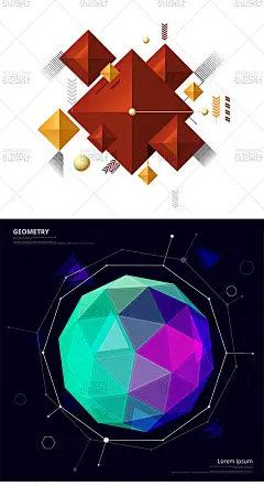 现代几何科技点线面创意未来高清壁纸背景图库ai矢量平面设计素材-淘宝网