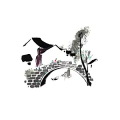 水墨江南水乡