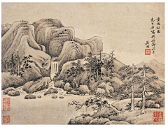 陈又新-搁浅背影采集到吴历 山水图