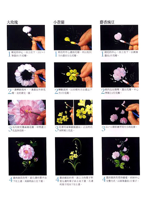 [转载]彩绘中几种基本花朵画法教程_Bi...
