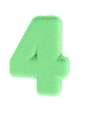毛绒数字4