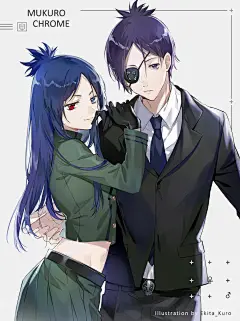 【P站美图】《家庭教师》六道骸生日壁纸特辑 : 现在还在发这种老作品的壁纸的，估计没多少人了吧。6月9日是动漫作品《家庭教师》中人气角色六道骸的生日，于是给