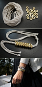 DIY: braided hex nut bracelet.  this was not quite as easy as it looks because they don't show you how to hook it.  we figured it out with a split ring and a hook and the bracelet actually looks very cool. thumbs up. Read more ...