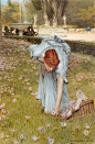 我笑，便面如春花，定是能感动人，任他是谁。三毛 【英Lawrence Alma-Tadema 油画】