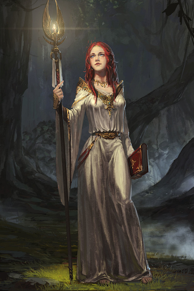 rui li : portrait practice女术士不可名状之绅士同采自artstation