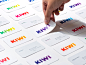 KIWI Business Cards logo design gradients colors business cards business card rebranding gradient kiwi logo