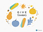 Give Thanks card design illustration wish holiday thanks give thanks thanks giving