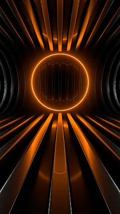 【Pengtai】In the dark, abstract metal background, there is a technology ring with red light  fold3 wallpaper - Apps on Galaxy Store