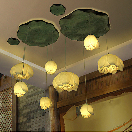个性现代新中式吊灯客厅会所茶室餐厅灯创意...