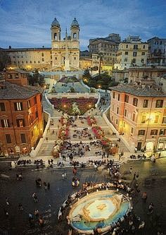 西班牙台阶和广场，罗马，意大利