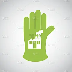 工业厂房概念图标