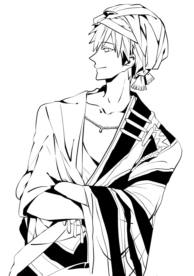 日本动漫线描素材图2735