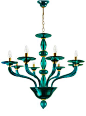 Villaverde-Murano-Glass-green-Chandeliers