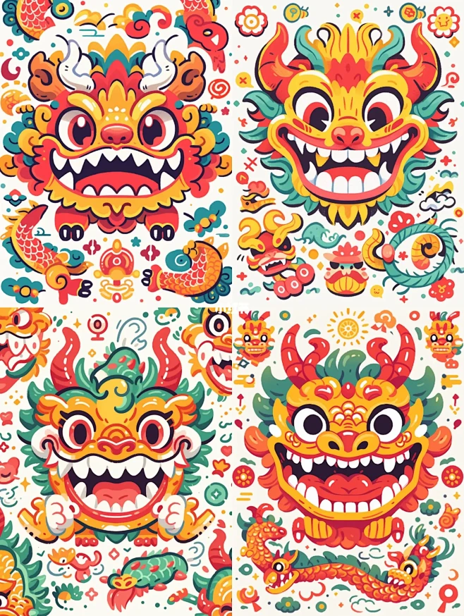 龙年插画 | 涂鸦中国龙 第三弹