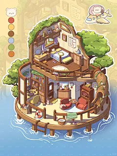 原创插画｜棉花熊之家｜1or2 - 小红书