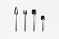 nendo's skeleton collection features cutlery you can hook onto walls and cups :  