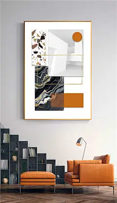 轻奢抽象装饰画（高清喷绘，晶瓷画）