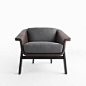 Italian Designer Upholstered Sienna Lounge Chair - High-end Italian Designer & Luxury Furniture at Cassoni.com