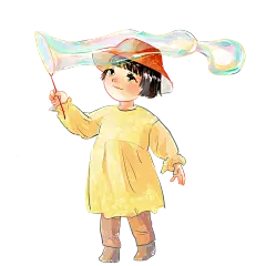彩色泡泡插图素材透明气泡肥皂水泡