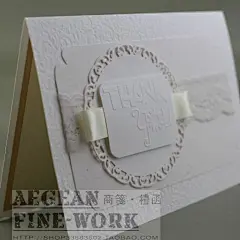 AEGEAN商笺礼函 高档手工贺卡 素雅小清新 白色复古范儿 感谢卡-淘宝网