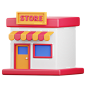 商店 3D 图标