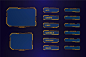 Twitch stream panels design Free Vector