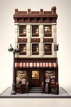 巧克力楼房食品建筑模型