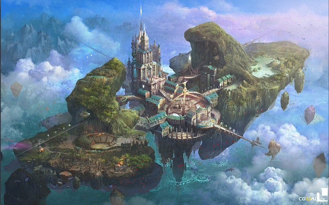 场景概念图，生动具有灵魂感。_CGwal...