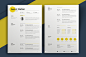 Aaron Resume : Minimal resume design2 pages resume and cover letter