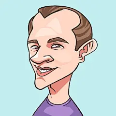 手绘夸张角色人物插画矢量图设计素材