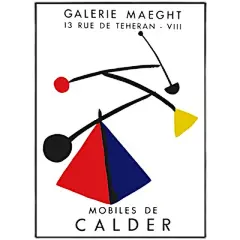 CALDER考尔德艺术海报挂画复古抽象色块装饰画小众韩系ins风家居-淘宝网