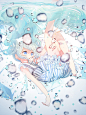 初音ミク入りソーダ p站 二次元 插画 少女 头像 手绘 壁纸 初音未来 miku