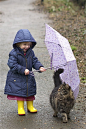walking in the rain with your kitty ♥: 