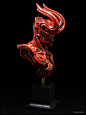 Sentinel, Dominic Qwek : Sentinel bust. Thoroughly enjoyed working on this piece, especially sculpting those organic forms. Sentinel is now available in both pre-painted and kit versions at my website: <br/><a class="text-meta meta-link&