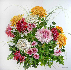 玉岭花采集到油画立体花卉
