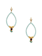 Azaara Amazonite, Garnet, & Crystal Open Teardrop Earrings